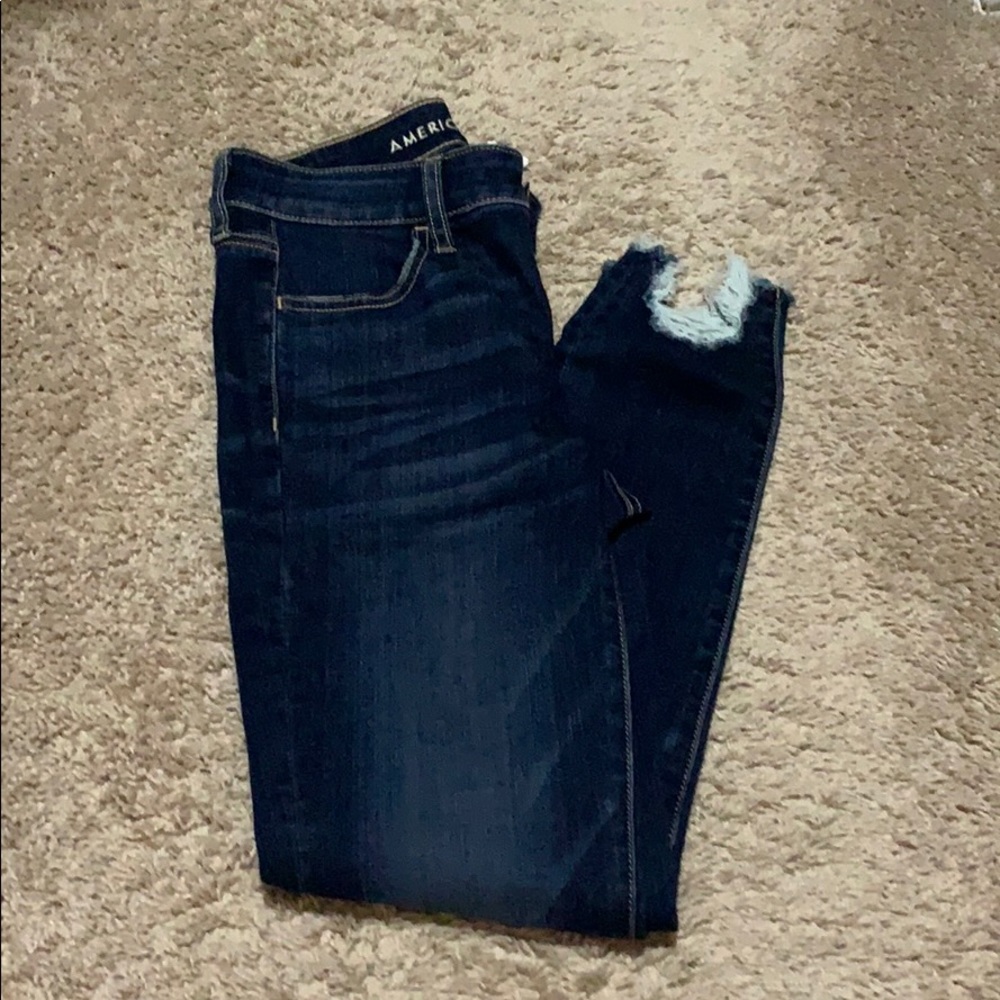 NEW- American eagle high rise jegging crop